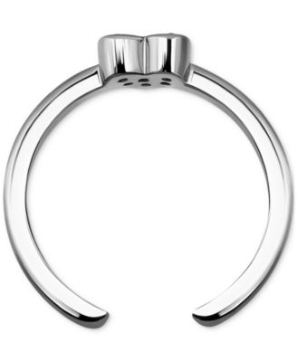 Cubic Zirconia Heart Adjustable Toe Ring in Sterling Silver (also in 18k Gold-Plated Sterling Silver), Exclusively at Macy's