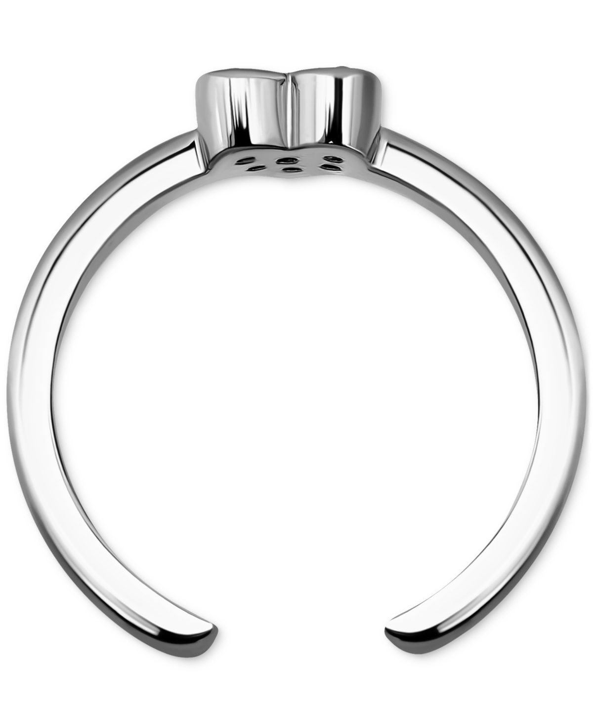 Giani Bernini Cubic Zirconia Heart Adjustable Toe Ring In Sterling Silver (also In 18k Gold-plated Sterling Silver