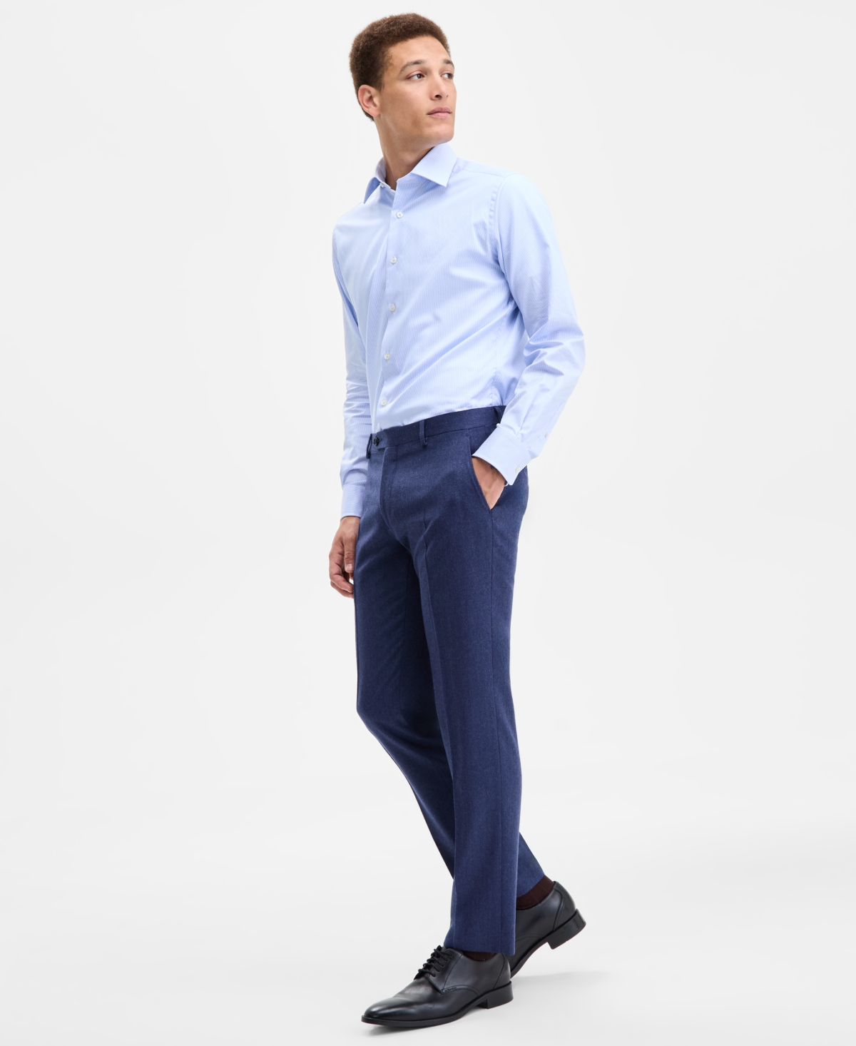Tommy Hilfiger Men's Modern-fit Pure Wool Suit Separate Pants In Blue