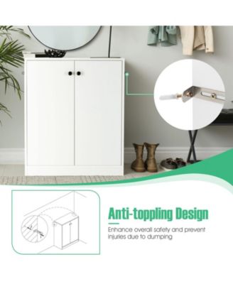 2 Door Storage Base Cabinet with 3-Tier Shelf