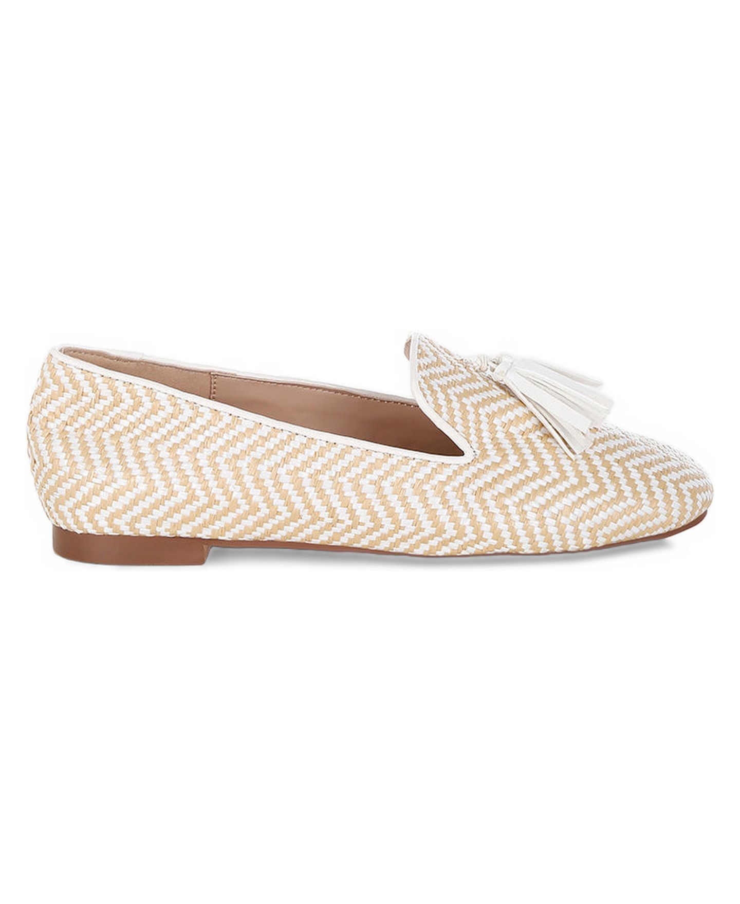 Женские туфли Rag & Co Dara Raffia Tassels Detail, цвет: Бежевый — фото 2
