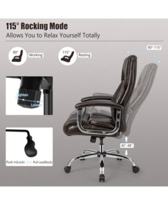Height Adjustable Big and Tall Office Chair Computer Desk Chair with Metal Base