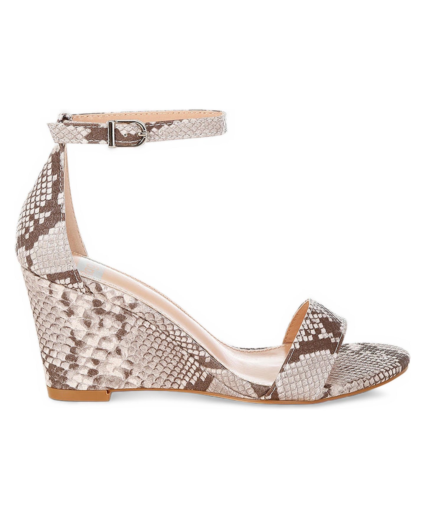 Женские сандалии Rag & Co Kodor Snake Print Slim Wedge, цвет: Натуральный змеиный с принтом — фото 2