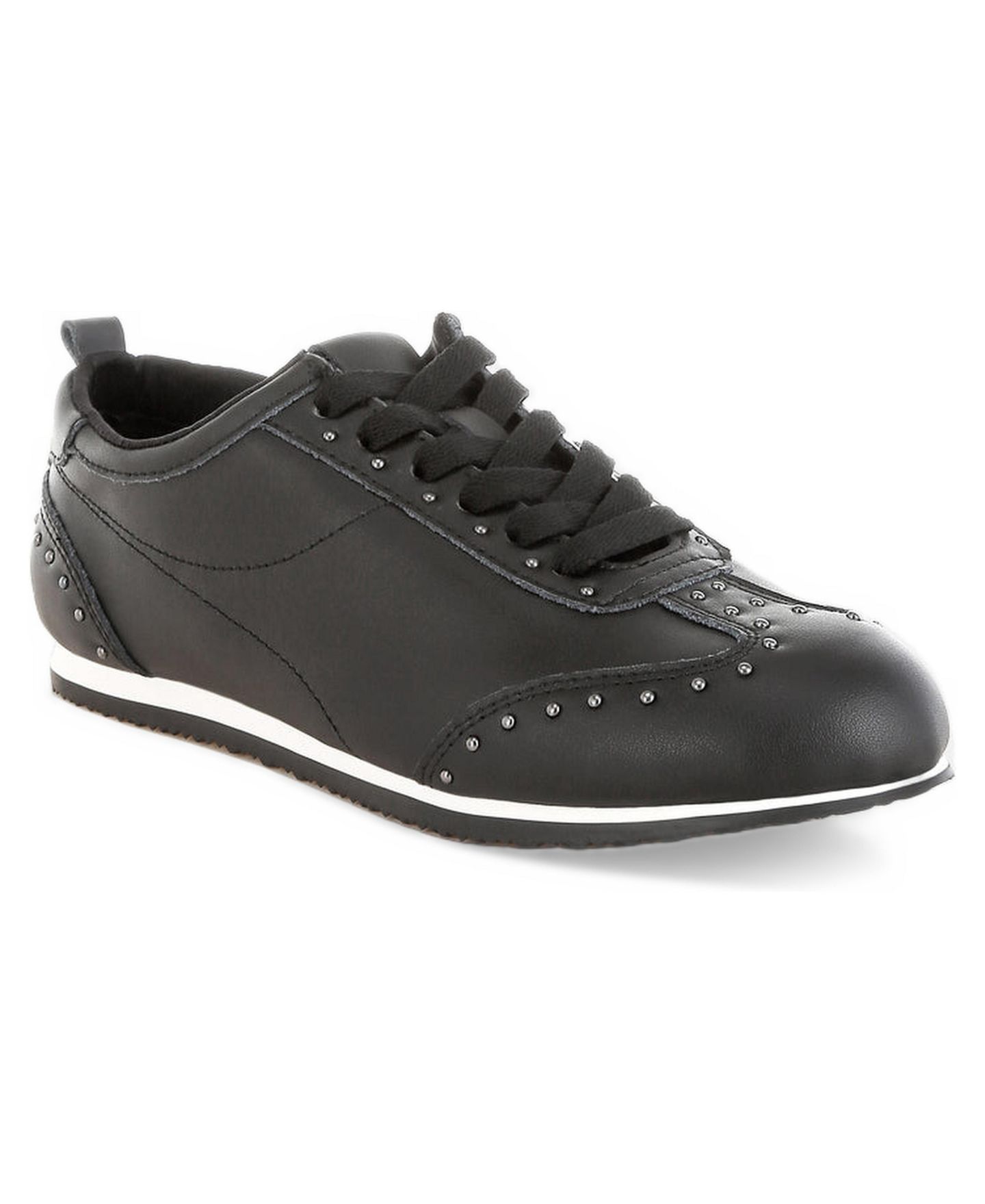 Женские кроссовки Rag & Co Odaya Studded Real Soft Leather, цвет: Чёрный — фото 7