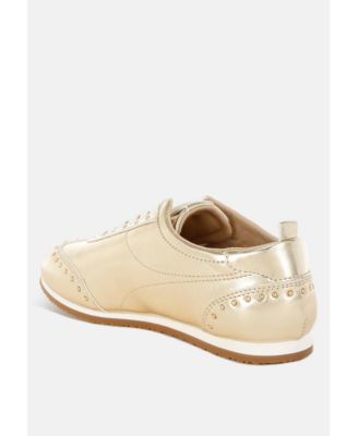 Yorika Studded Metallic Pleather Sneakers