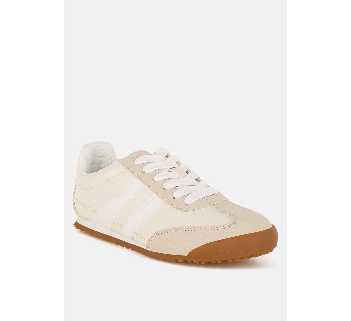 Peak Burn Casual Lace-Up Sneakers - Beige
