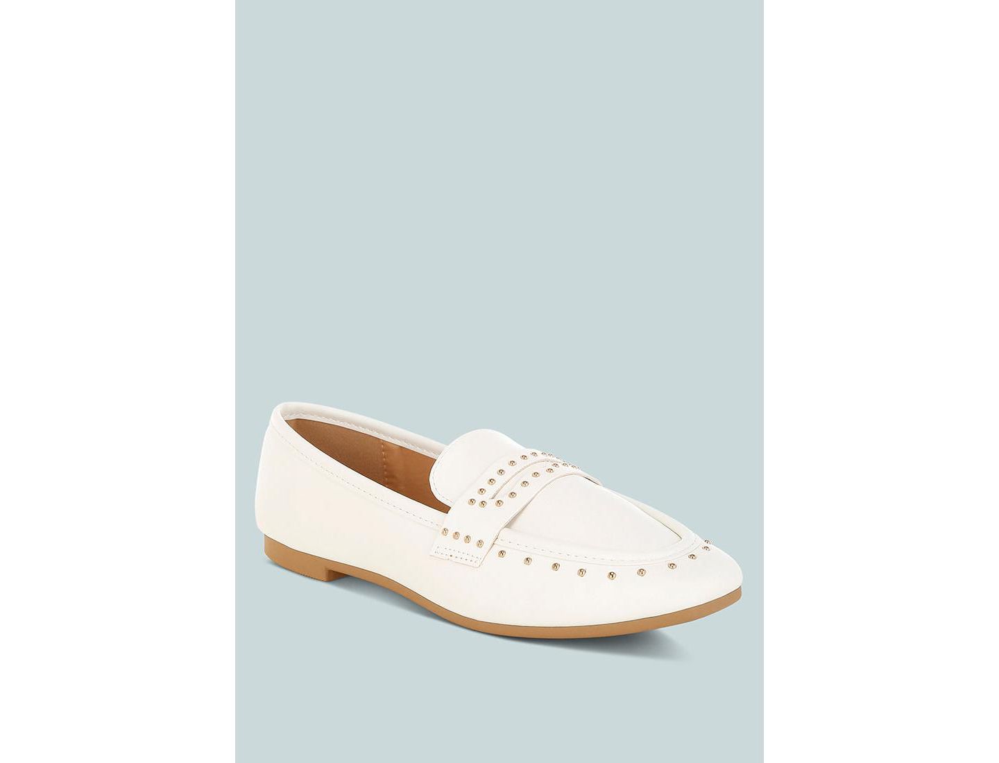 Женские туфли London Rag Dorlina Studded Faux Leather, цвет: Белый — фото 1