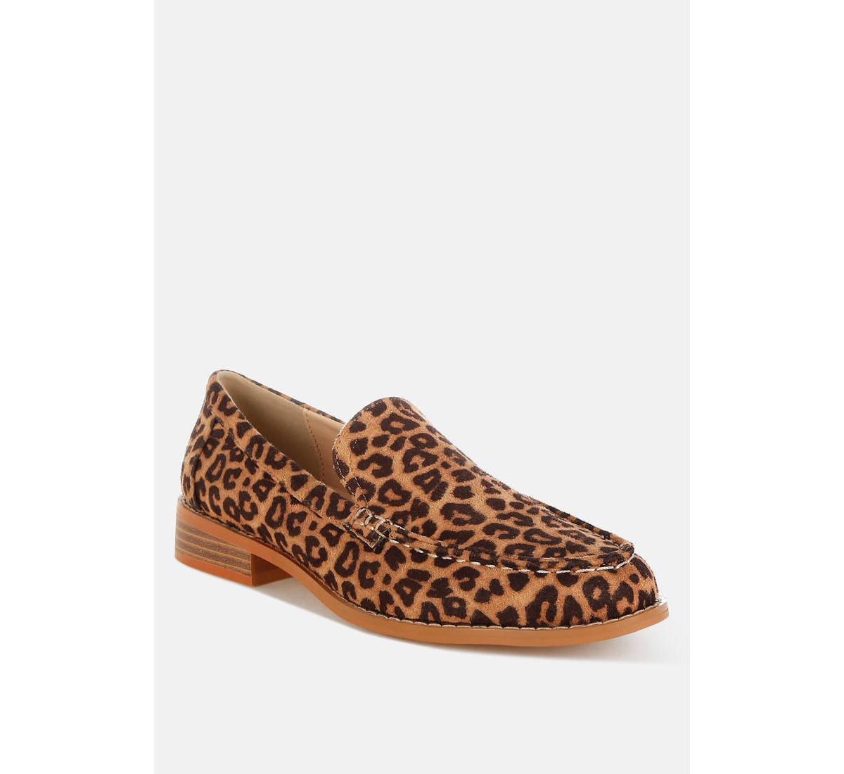 Cacani Leopard Print Heeled Loafers - Leopard