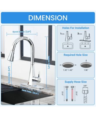 Touchelss Pull-Down Kitchen Faucet With Sprayer