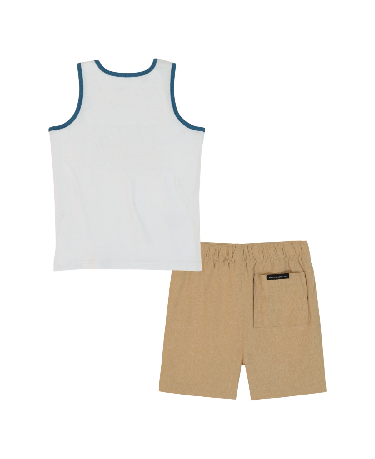 QUIKSILVER TODDLER AND LITTLE BOYS 2-PIECE LOGO RACER TANK TOP AND STRETCH TECH SHORTS SET 