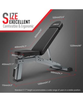 Weight Bench, Adjustable Workout Bench Press, Foldable Strength Training Benches for Home Gym Full Body Workout, Incline Decline Flat Utility Workout Bench