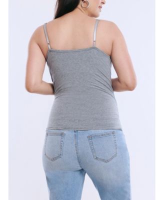 Plus Size Motherhood Clip Down Nursing Tank Top Cami - Motherhood