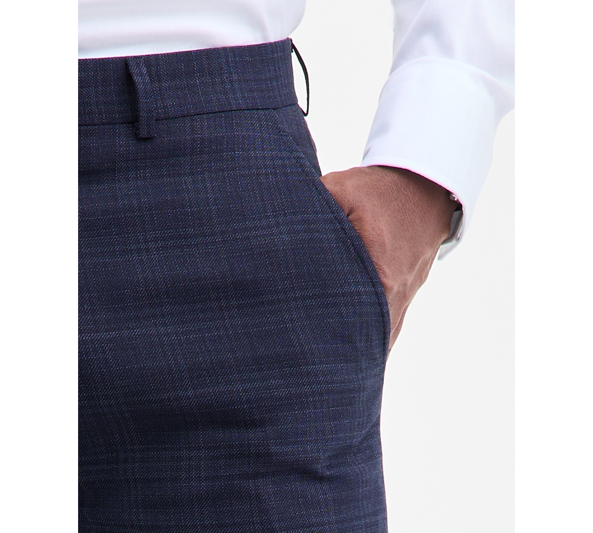 Calvin Klein Men's Slim-fit Wool-blend Suit Pants In Blue
