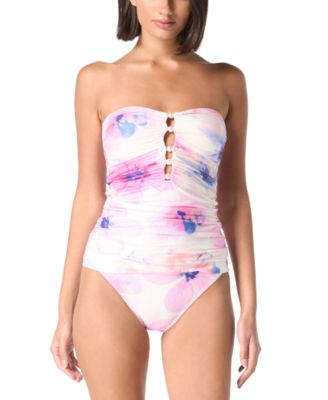 Womens Shirred Tankini Top Ruched Bottoms