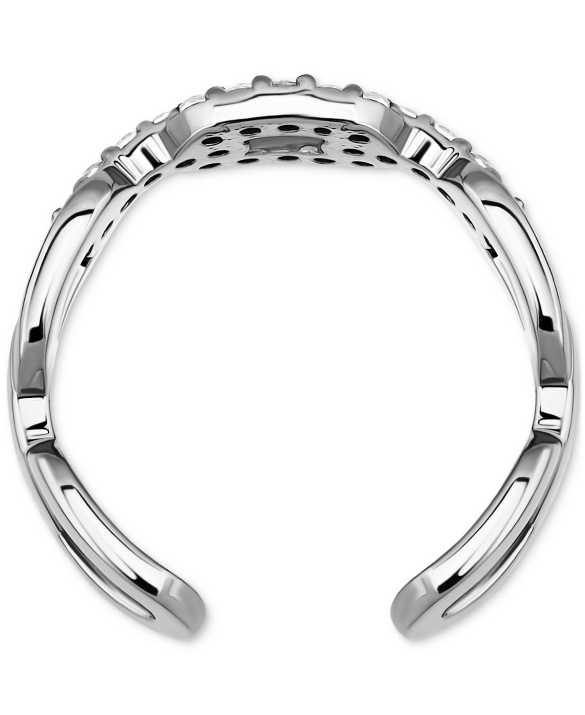 GIANI BERNINI CUBIC ZIRCONIA LINK ADJUSTABLE TOE RING IN STERLING SILVER (ALSO IN 18K GOLD-PLATED STERLING SILVER) 
