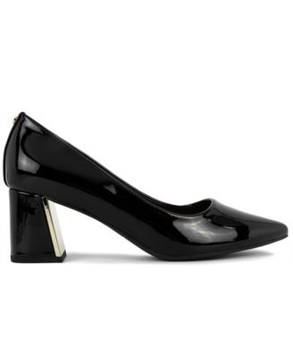 Women's Canal Pointed Toe Block Heel Dress Pumps