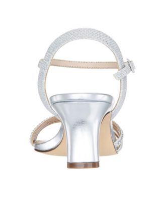 Women's Nelena Rhinestone Kitten Heel Sandals