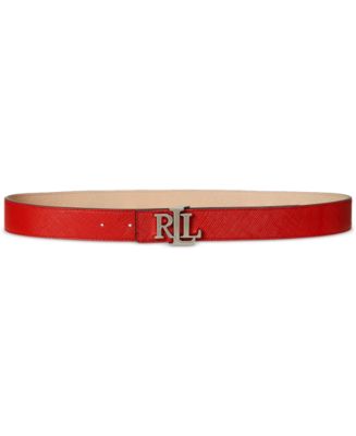New Lauren Ralph Lauren Womens Leather Belt Holiday Red L $99 NWT Unique Lauren Ralph Lauren Size L Red Belts for Women for sale | eBay main image 3