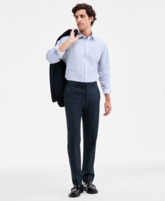 Men's Slim-Fit Wool-Blend Stretch Suit Separate Pants