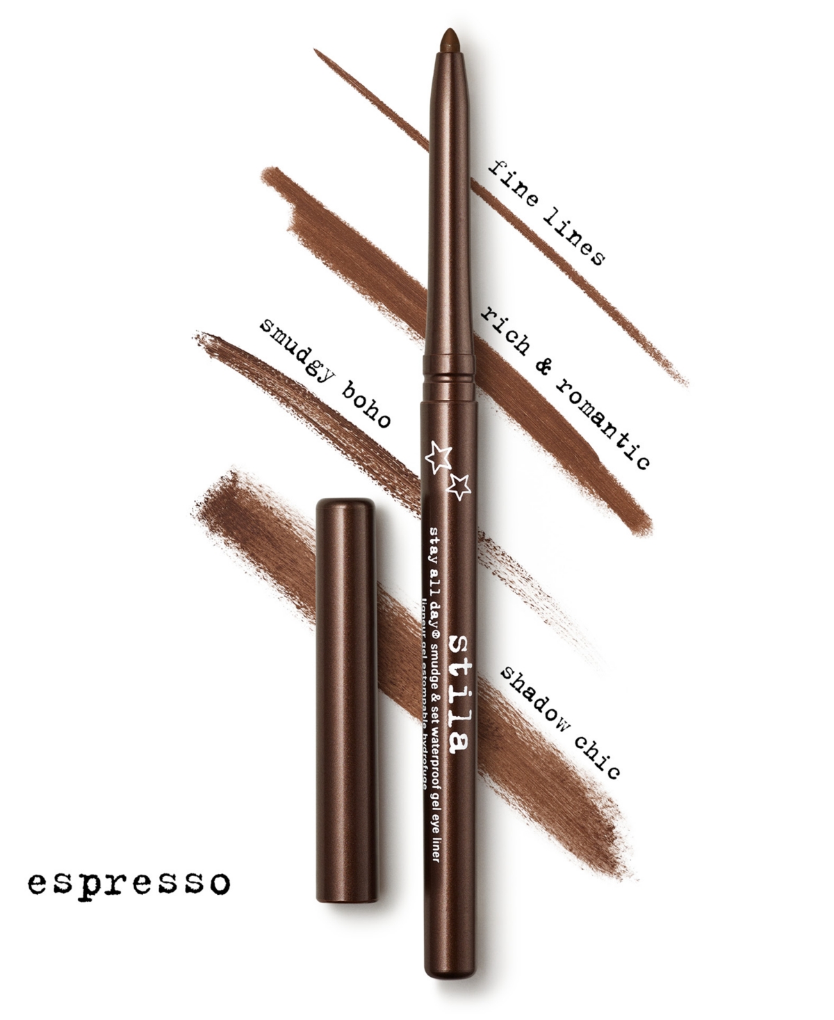 Shop Stila Stay All Day Smudge & Set Waterproof Gel Eye Liner In Espresso