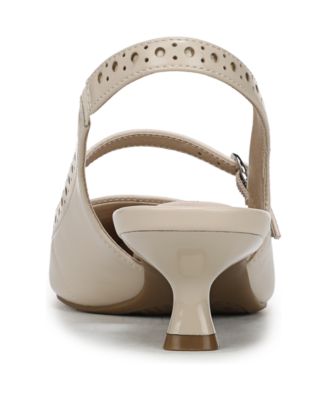 Women's Marilyn Pointed Toe Kitten Heel Slingback Pumps