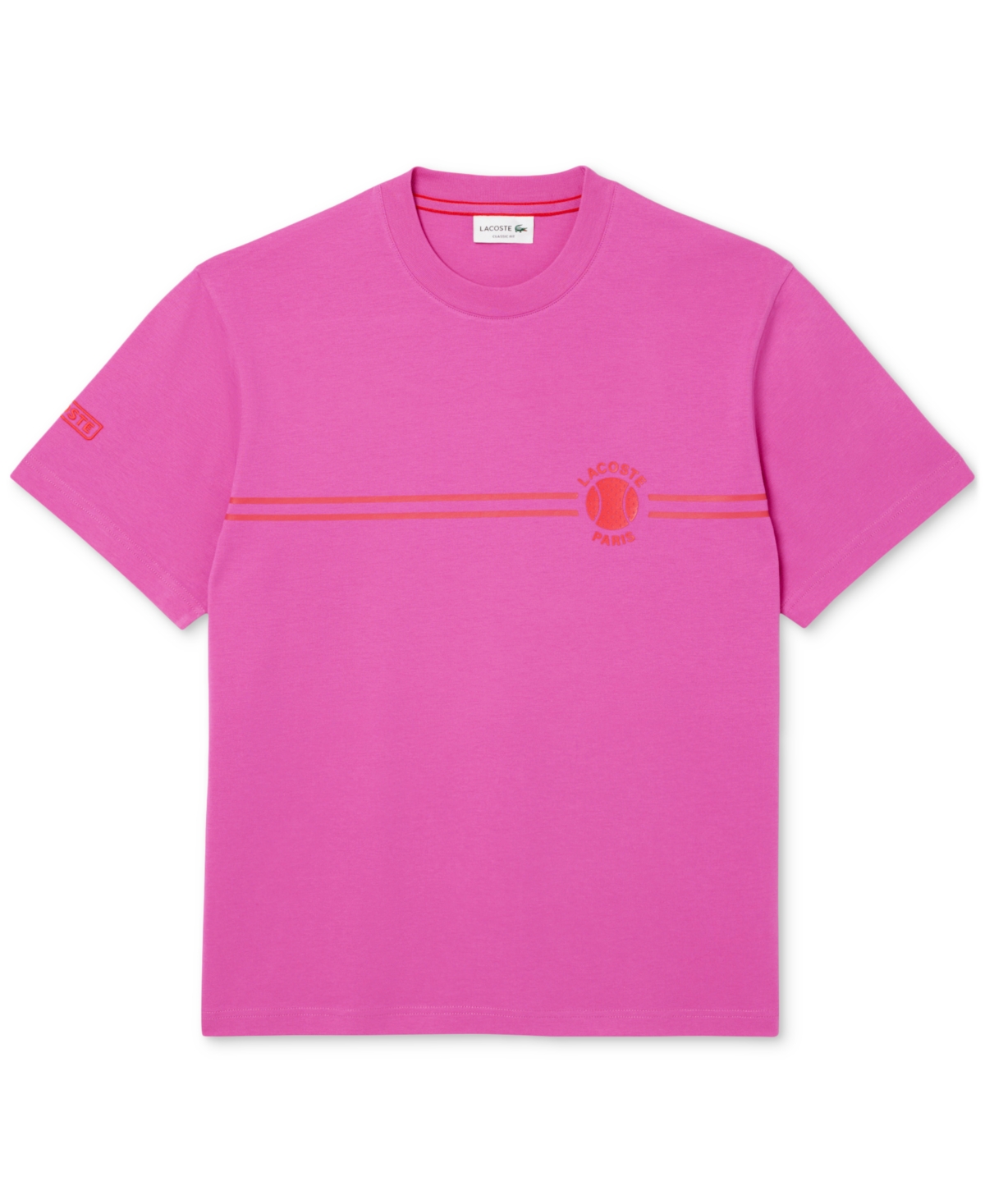Shop Lacoste Men's Heritage Short Sleeve Graphic Tennis T-shirt