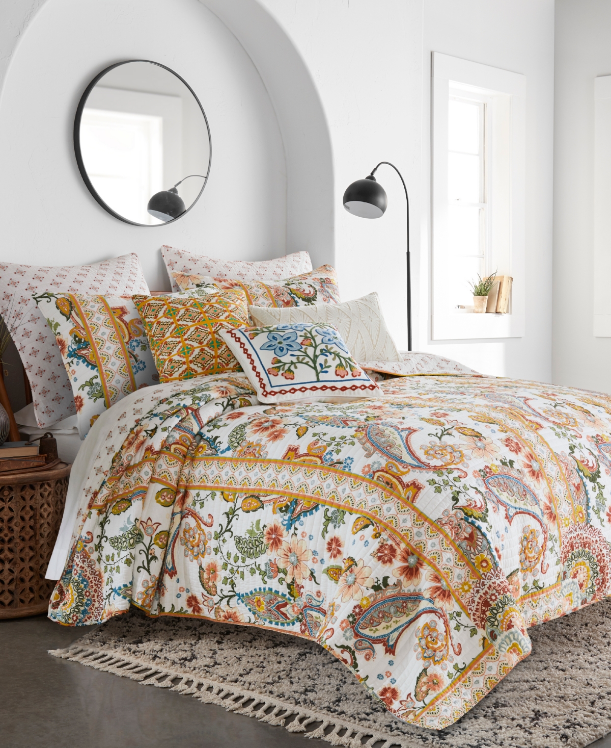 Levtex Bertelli Paisley Reversible 2-pc. Quilt Set, Twin/twin Xl In Off-white