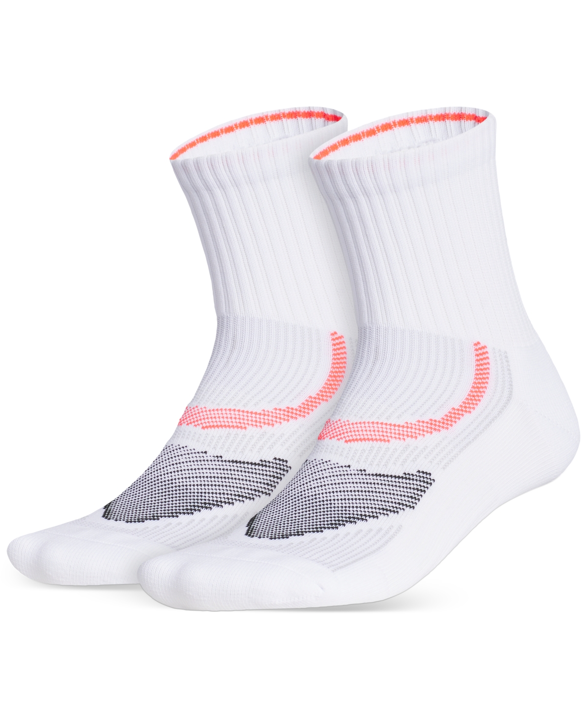 Shop Adidas Originals Men's Superlite Performance High Quarter Socks, Pack Of 2 In White,black,lucid Red
