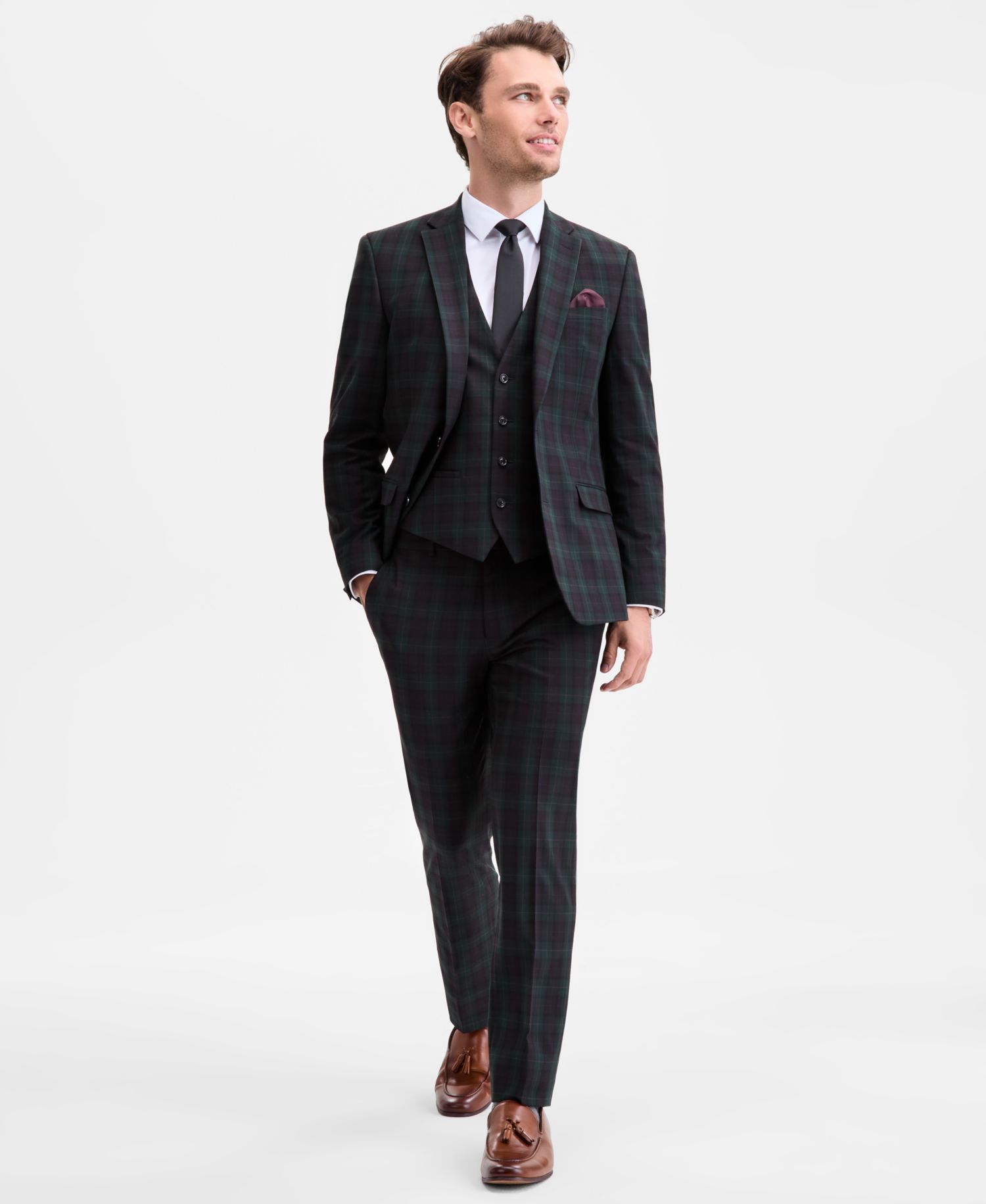 Men's Slim-Fit Wool-Blend Suit Separates
