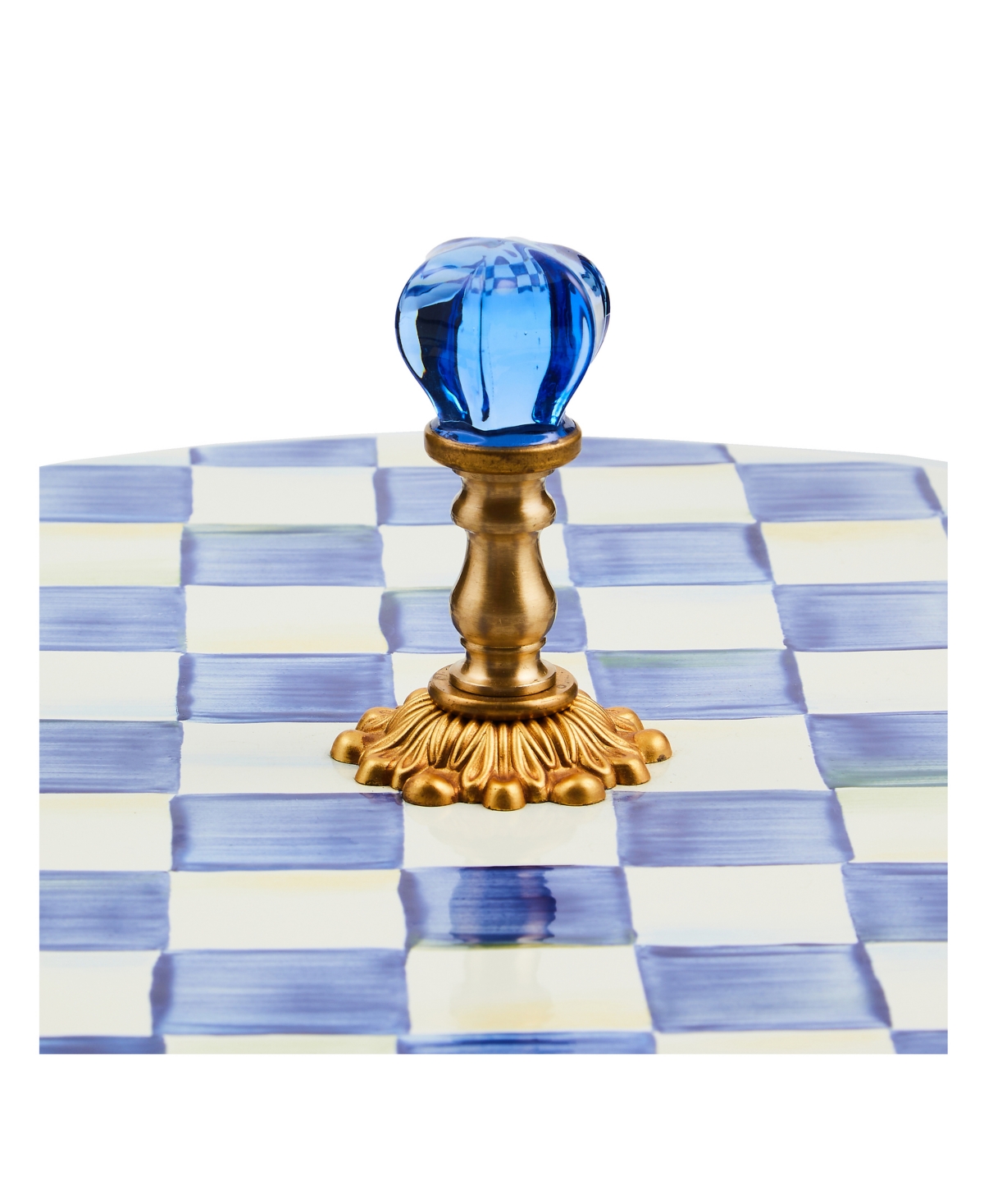 Mackenzie-childs Mackenzie Childs Royal Check Enameled Steel Cheese Course In Multi