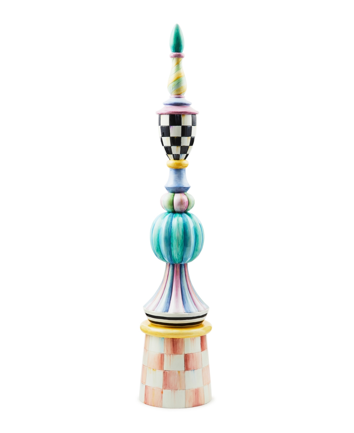 Shop Mackenzie-childs Rosy Meadow Tall Finial In Multi