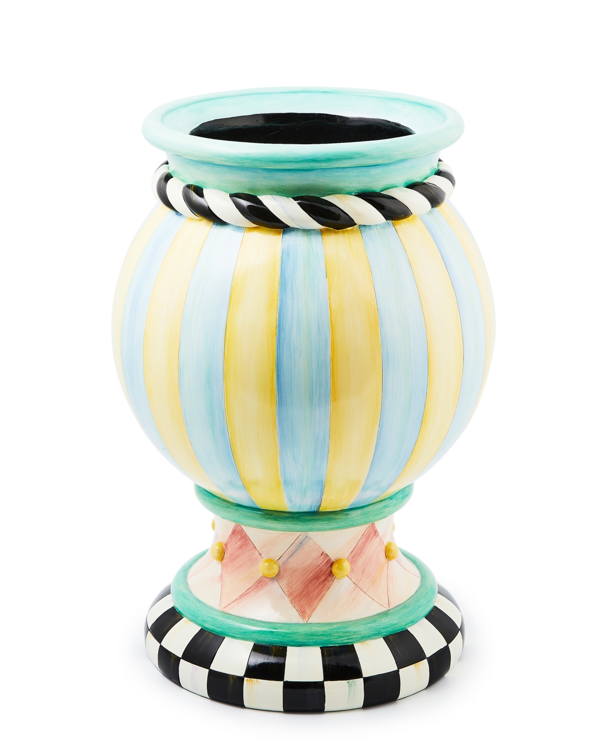 Mackenzie-childs Rosy Meadow Medium Plant Urn