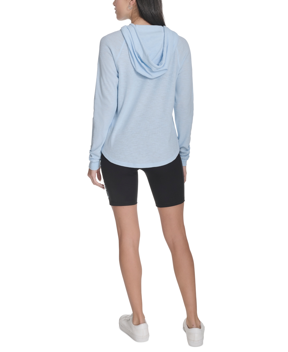 Shop Calvin Klein Performance Ruched-sleeve Zip Hoodie