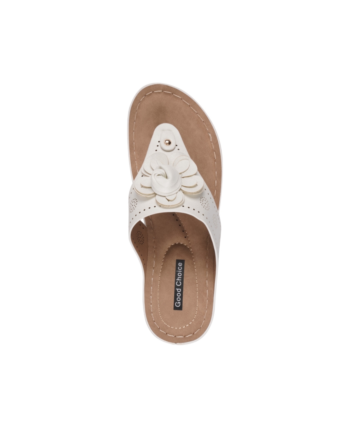 Gc Shoes Willa Flower Wedge Sandal In White