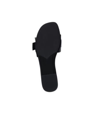 Women's Bianca Rhinestone Buckle Flat Sandals