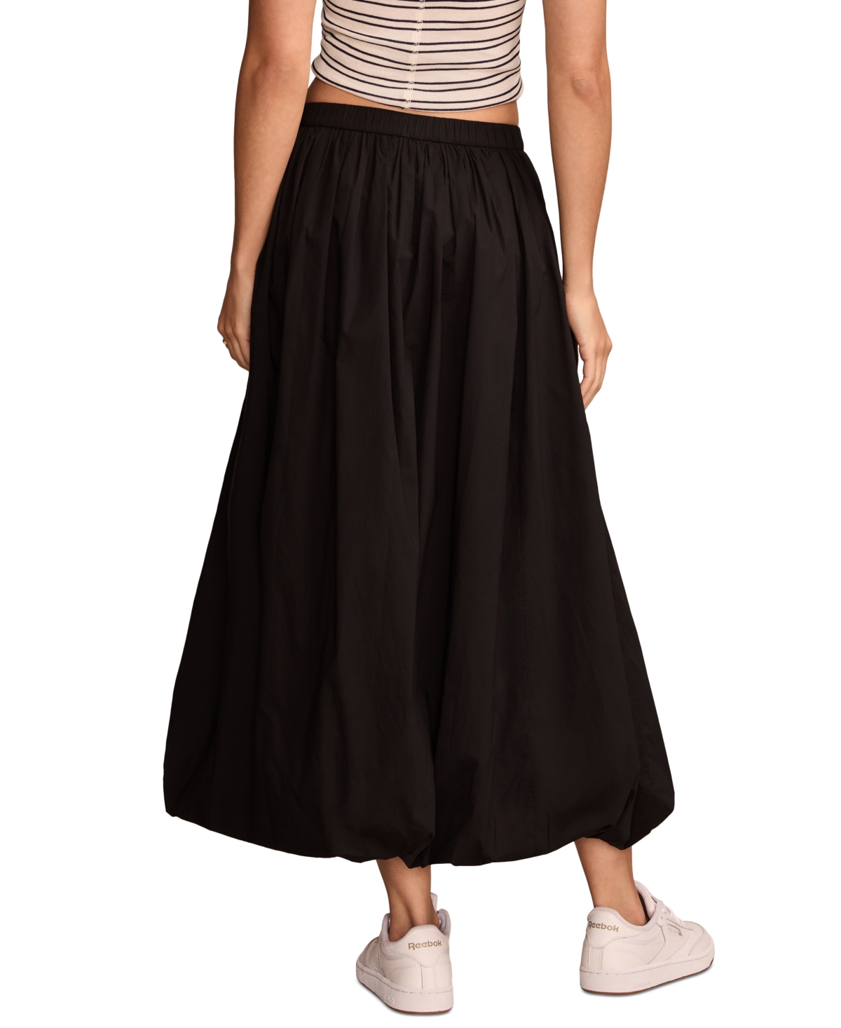 LUCKY BRAND WOMEN'S COTTON BUBBLE-HEM MAXI SKIRT 