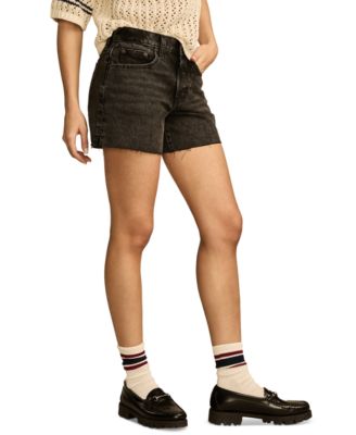 Women's 90s Raw-Hem Midi Shorts