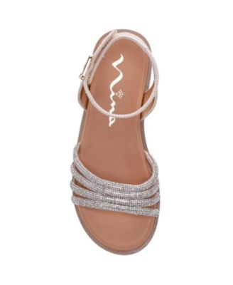 Little Girls Lois Shimmer Flat Sandals