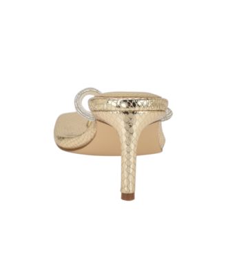 Women's Mayan Rhinestone Thong Kitten Heel Sandals