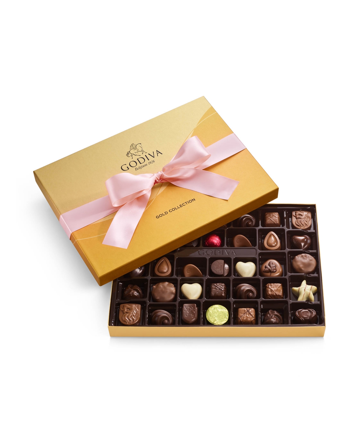 Shop Godiva Gold Ballotin Solid Pink Ribbon, 36 Piece In No Color