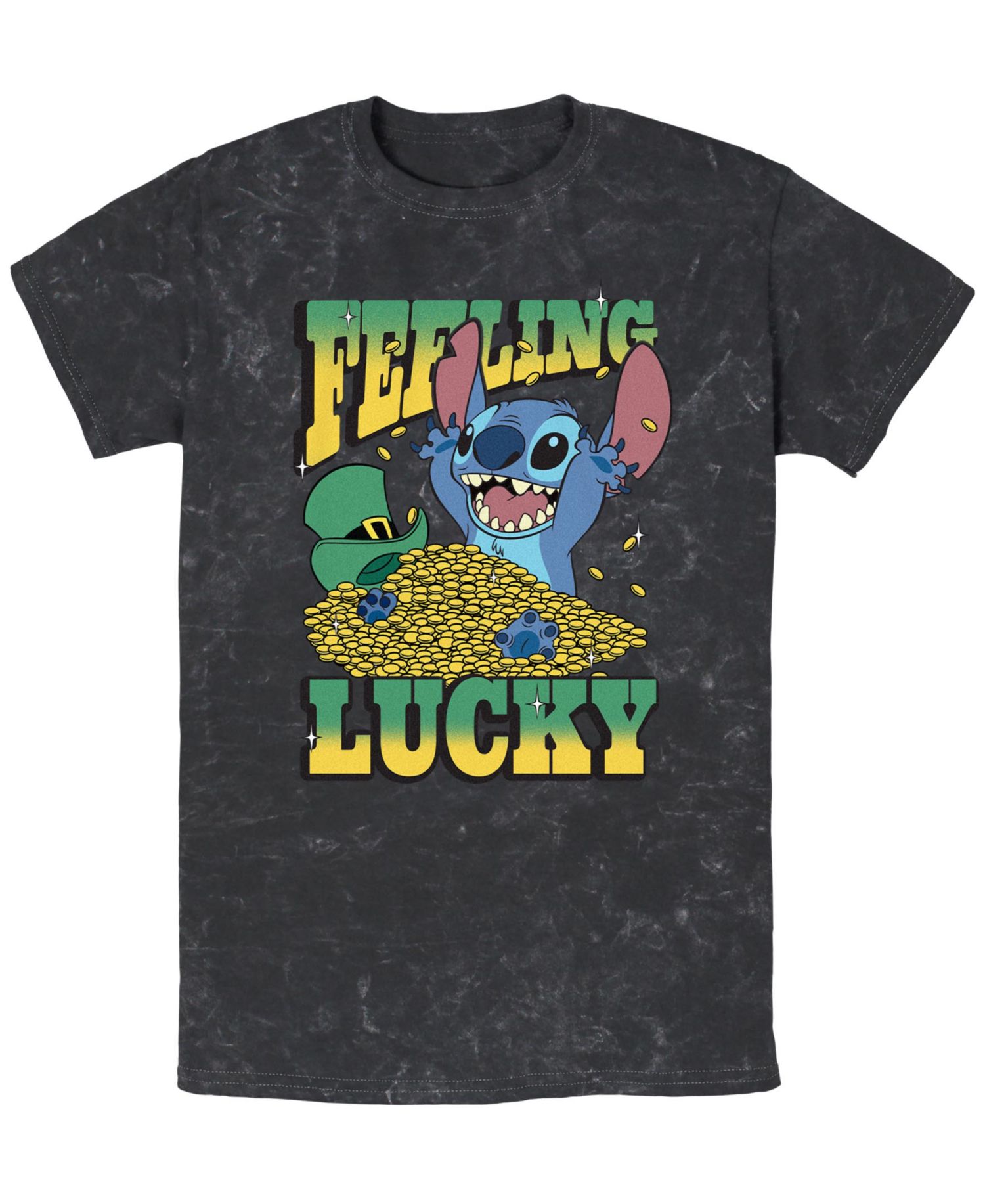 Men's Luck Short Sleeve Mineral Wash T-Shirt