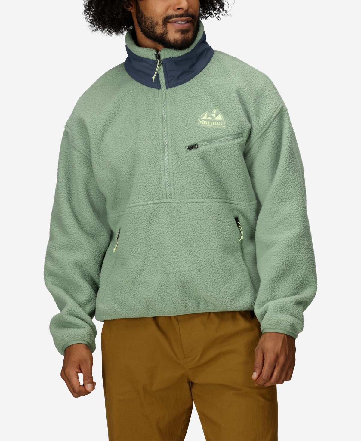 Marmot Men's '94 Zipper Fleece Jacket In Agate Green,thunderhead