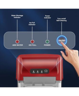 26.5lbs Ice Maker Portable Countertop, 9 Bullet Cubes in 6 Mins, Self-Cleaning