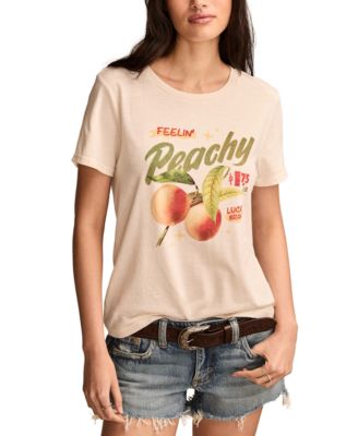 Lucky Brand - Women's Feeling Peachy Classic Crewneck T-Shirt