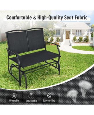 Iron Patio Rocking Chair for Outdoor Backyard and Lawn