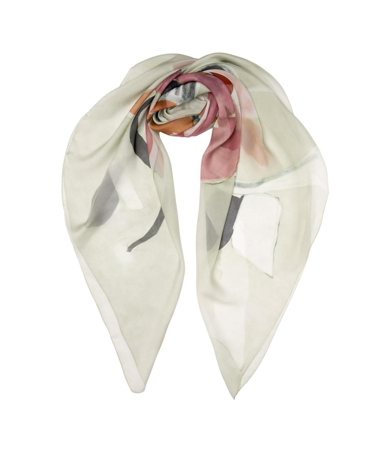 Sonia - Large Silk Scarf for Women - Antique rose