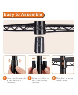 Heavy Duty Storage Shelving Unit, Adjustable Metal Wire Racks Standing Shelf