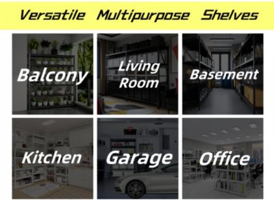 5 Tier Heavy Duty Metal Storage Shelves ,Easy to Assemble ,Adjustable ,Storage Shelves for Basements, Garages and Kitchen, 72 "H47.2 "W17.7 "D