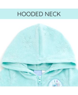 Girls Loop Terry Cloth Hooded Zip Up Swim Cover