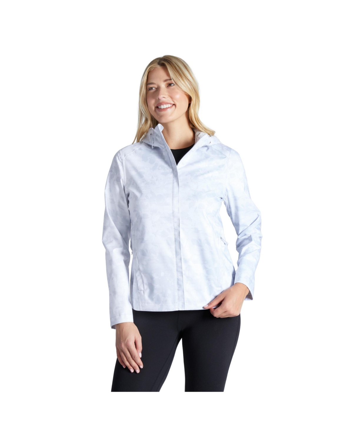 Women's X2O Packable Rain Jacket - Silver chip floral bliss